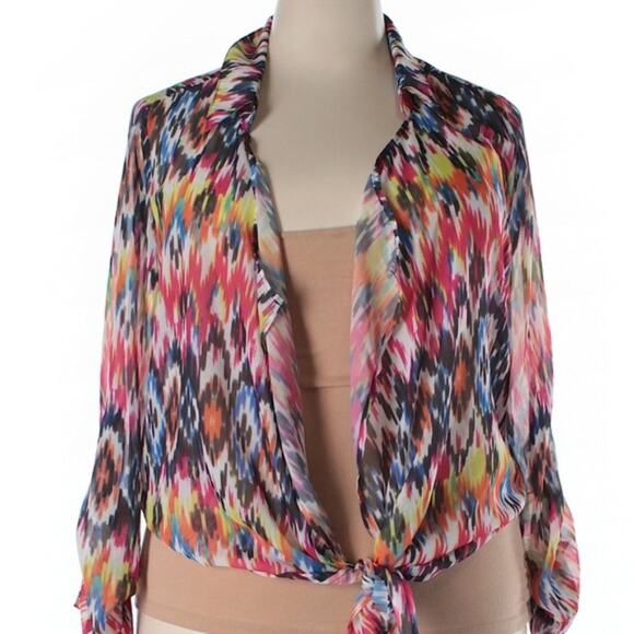 No Boundaries Rainbow Pride Long Sleeve Blouse XXL - Picture 1 of 5